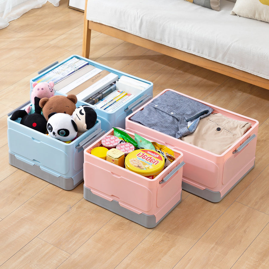 Foldable Storage Box, ROSELIFE Student Books Storage Box, 18.5" X 13.5¡° X9.0¡±, Large,Blue