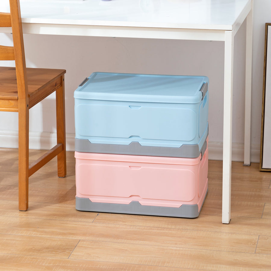 Foldable Storage Box, ROSELIFE Student Books Storage Box, 18.5" X 13.5¡° X9.0¡±, Large,Blue