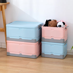 Foldable Storage Box, ROSELIFE Student Books Storage Box, 18.5" X 13.5¡° X9.0¡±, Large,Pink