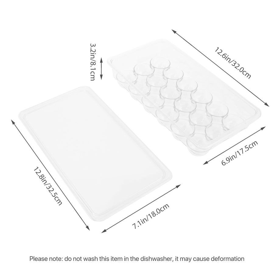 Egg Holder for Refrigerator, ROSELIFE Acrylic Egg Storage Container for Fridge, Stackable Tray Holds 18 Eggs, Clear