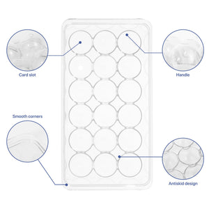 Egg Holder for Refrigerator, ROSELIFE Acrylic Egg Storage Container for Fridge, Stackable Tray Holds 18 Eggs, Clear