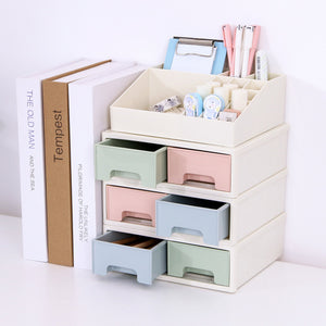 Stationery Organizer Box, Roselife Multifunctional Desk Storage Box Set, [TBD-04] w/ 3 Drawers + 16 Slots