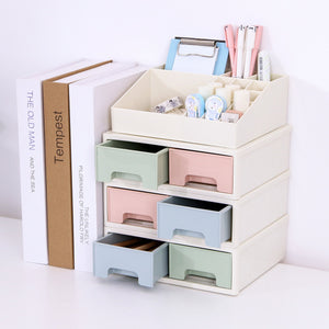 Stationery Organizer Box, Roselife Multifunctional Desk Storage Box Set, [TBD-08] w/ 3 Drawers + 16 Slots