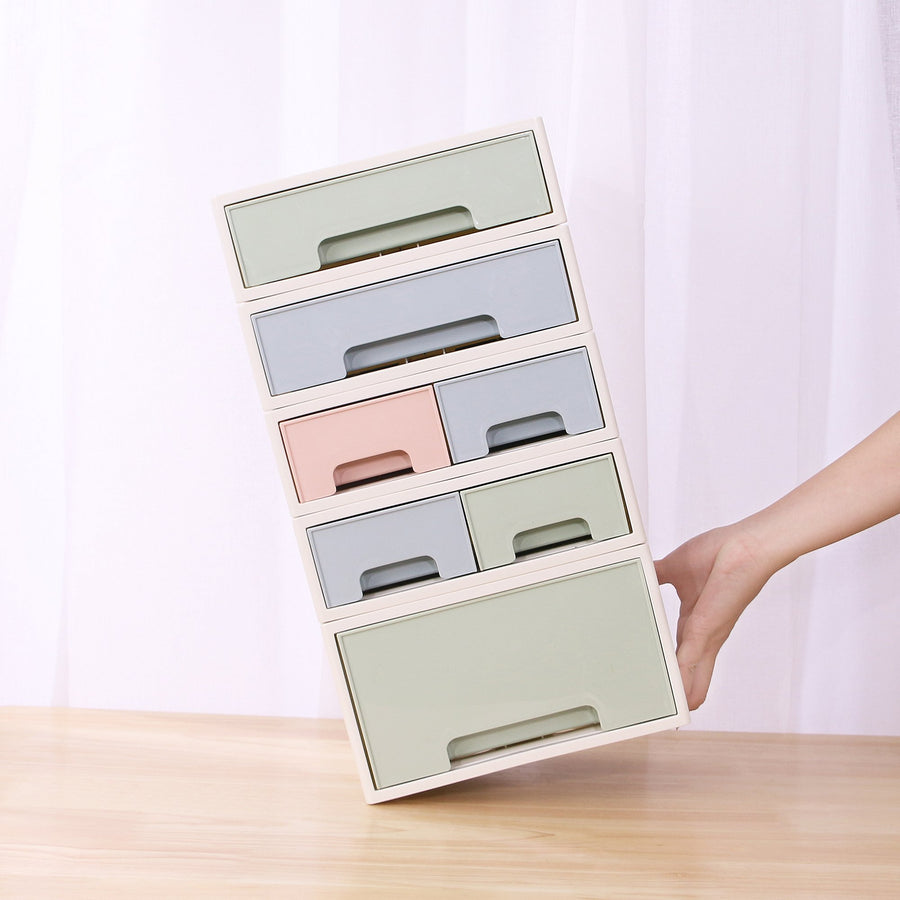 Stationery Organizer Box, Roselife Multifunctional Desk Storage Box Set, [TAD-10] w/ 4 Drawers + 16 Slots