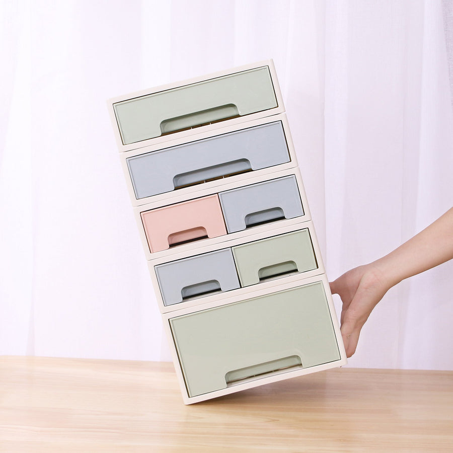Stationery Organizer Box, Roselife Multifunctional Desk Storage Box Set, [TBD-08] w/ 3 Drawers + 16 Slots