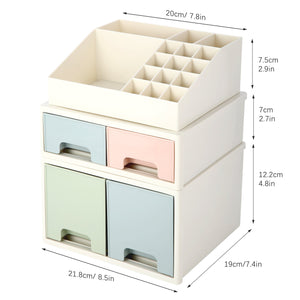 Stationery Organizer Box, Roselife Multifunctional Desk Storage Box Set, [TAD-06] w/ 4 Drawers + 16 Slots