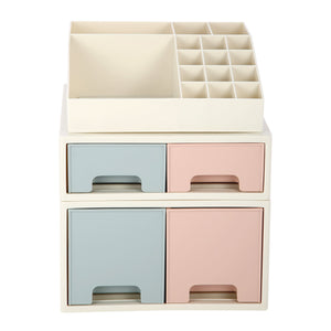 Stationery Organizer Box, Roselife Multifunctional Desk Storage Box Set, [TAD-10] w/ 4 Drawers + 16 Slots
