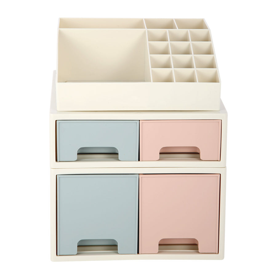 Stationery Organizer Box, Roselife Multifunctional Desk Storage Box Set, [TAD-10] w/ 4 Drawers + 16 Slots