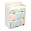 Load image into Gallery viewer, Organize storage box for multi-scene use, ROSELIFE [TADE-02] Desktop Organizer, 4 Pieces 7 Drawers, 5 Slots, Blue, Pink and Green Assortment

