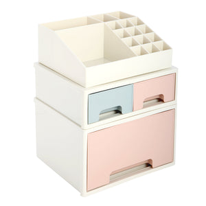 Stationery Organizer box, Roselife Multifunctional Desk Storage Box Set, [TAF-03] w/ 3 Drawers + 16 Slots