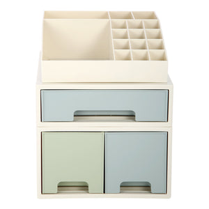 Stationery Organizer Box, Roselife Multifunctional Desk Storage Box Set, [TBD-04] w/ 3 Drawers + 16 Slots