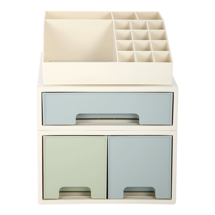 Stationery Organizer Box, Roselife Multifunctional Desk Storage Box Set, [TBD-04] w/ 3 Drawers + 16 Slots