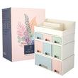Load image into Gallery viewer, Organize storage box for multi-scene use, ROSELIFE [TBDE-05] Desktop Organizer, 4 Pieces 8 Drawers, 5 Slots, Blue, Pink and Green Assortment
