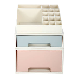 Stationery Organizer Box, Roselife Multifunctional Desk Storage Box Set, [TBF-05] w/ 2 Drawers + 16 Slots