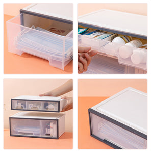 Organize storage box for multi-scene use, ROSELIFE [TFBC] Desktop Organizer, 4 Pieces, 5 Drawers, 5 Slots, Transparent