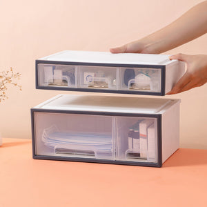 Organize storage box for multi-scene use, ROSELIFE [TFBC] Desktop Organizer, 4 Pieces, 5 Drawers, 5 Slots, Transparent