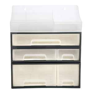 Organize storage box for multi-scene use, ROSELIFE [TDAC] Desktop Organizer, 4 Pieces, 5 Drawers, 5 Slots, Transparent
