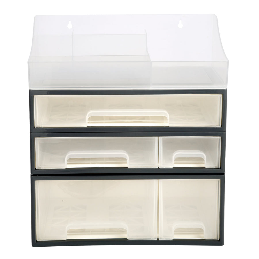 Organize storage box for multi-scene use, ROSELIFE [TDAC] Desktop Organizer, 4 Pieces, 5 Drawers, 5 Slots, Transparent