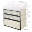 Load image into Gallery viewer, Organize storage box for multi-scene use, ROSELIFE [TEAB] Desktop Organizer, 4 Pieces, 8 Drawers, 5 Slots, Transparent
