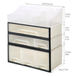 Load image into Gallery viewer, Organize storage box for multi-scene use, ROSELIFE [TEAC] Desktop Organizer, 4 Pieces, 6 Drawers, 5 Slots, Transparent
