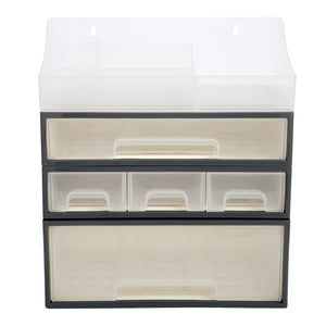 Organize storage box for multi-scene use, ROSELIFE [TFBC] Desktop Organizer, 4 Pieces, 5 Drawers, 5 Slots, Transparent